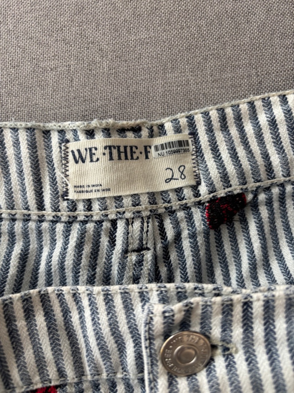 Free People Bugged Out Straight Leg Ladybug Jeans - Picture 4 of 6